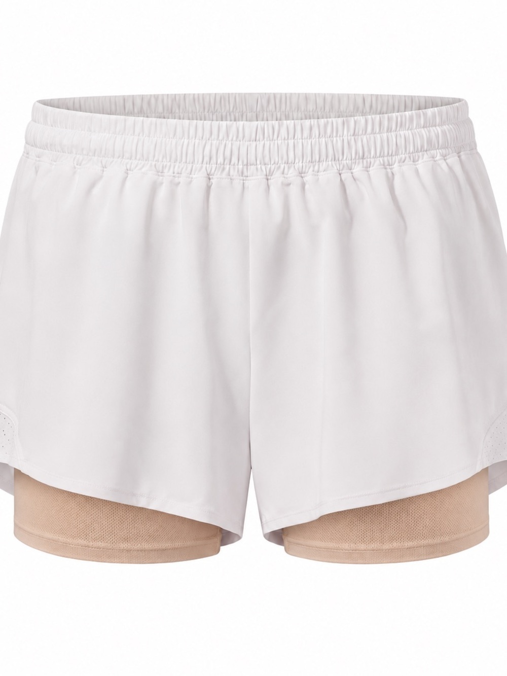 NWT CALIA Women’s Run Collection Mid Rise Infinity Shorts White L 3” Inseam